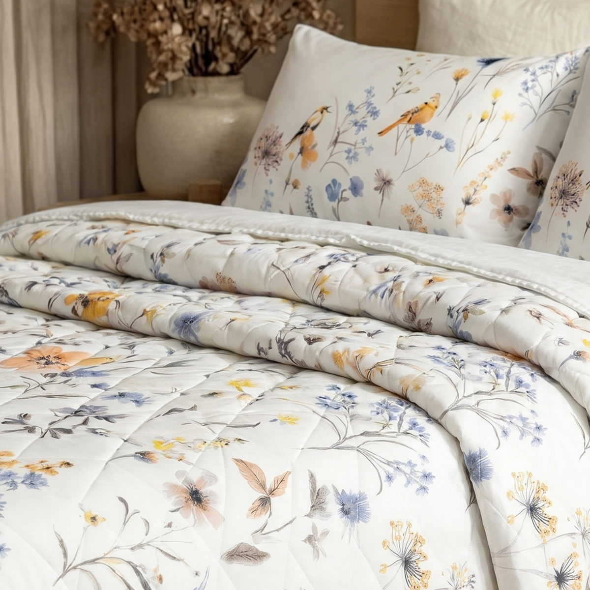 Nesta printed coverlet set (3 pieces )