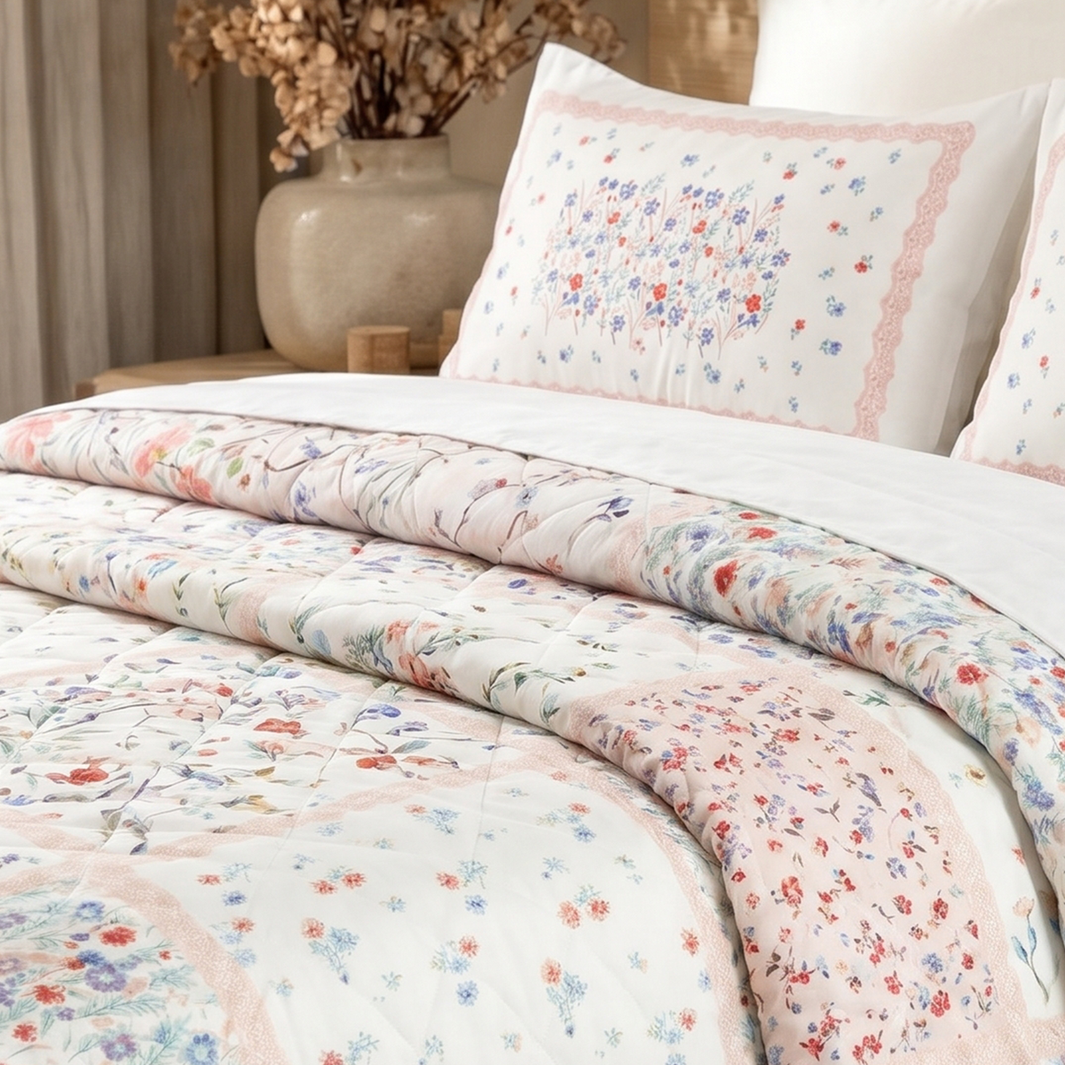 Nesta printed coverlet set (3 pieces )