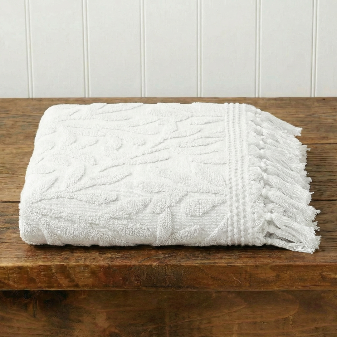 Rania 1 White Half  bath towel