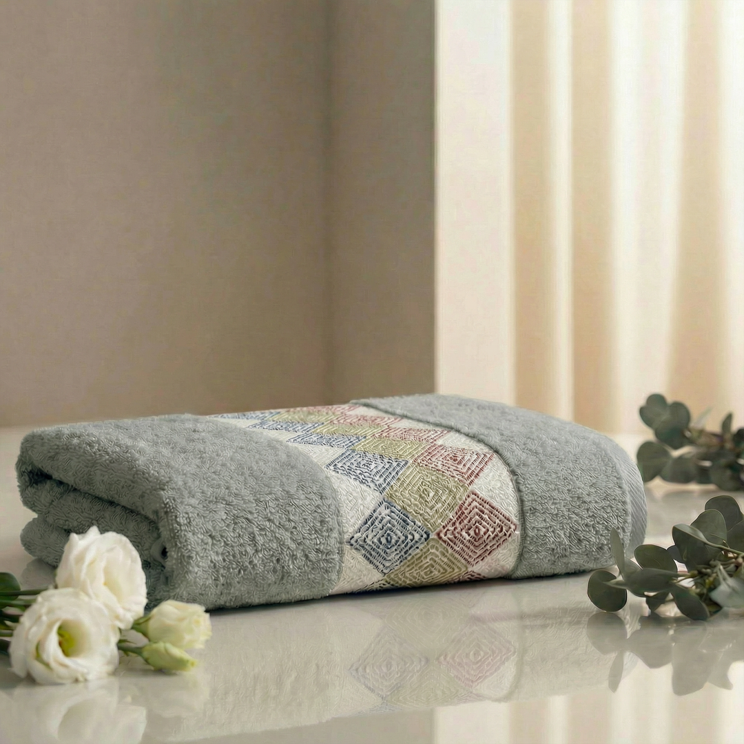 Donia 3 Olive half bath towel