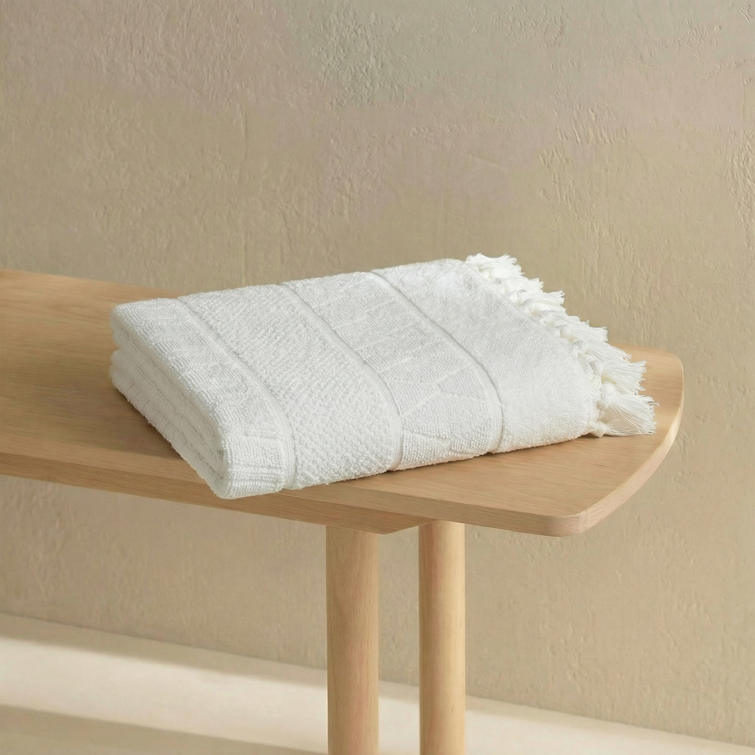 Turkish White regular bath towel