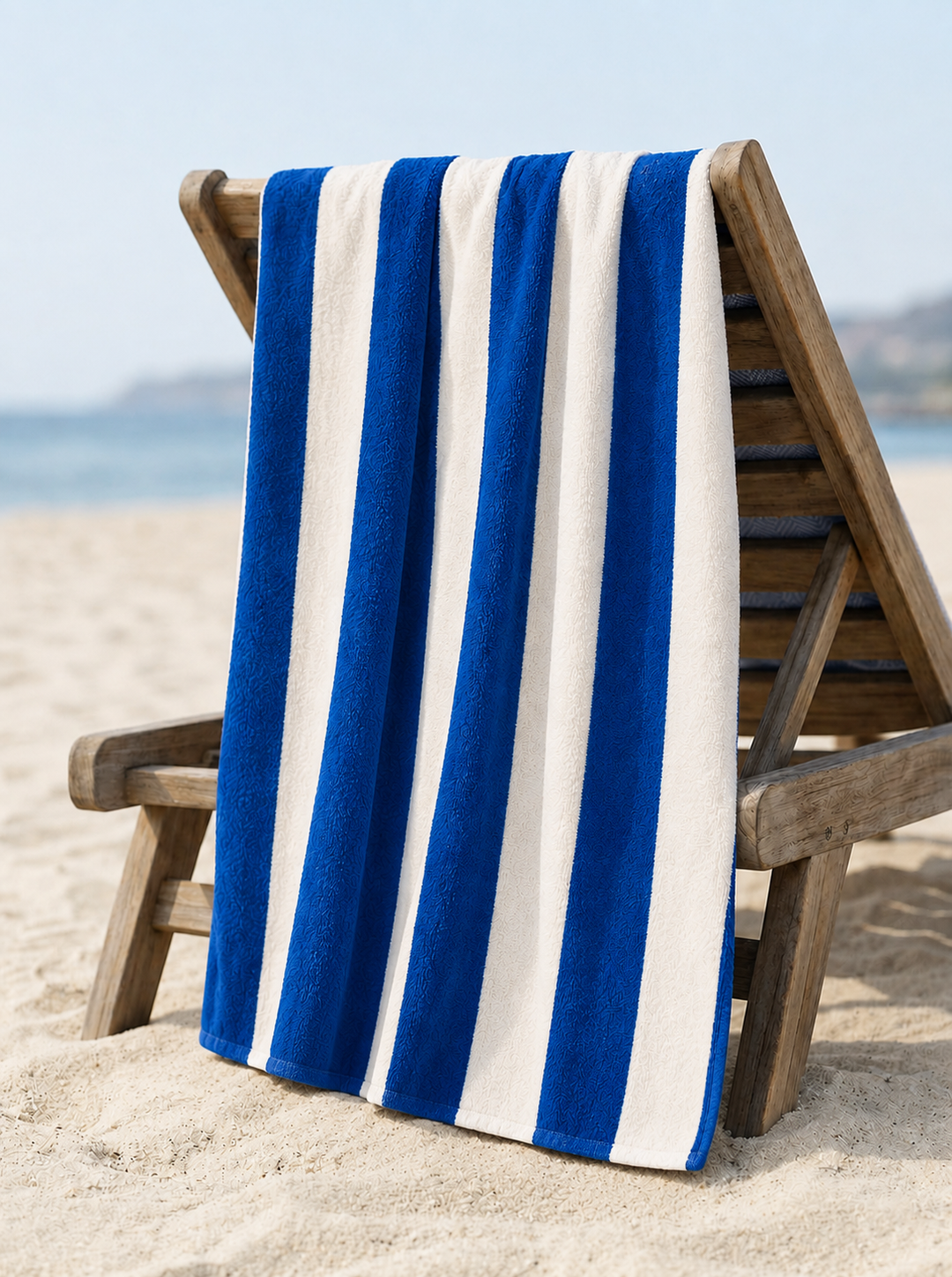 Striped beach towel ( Blue )