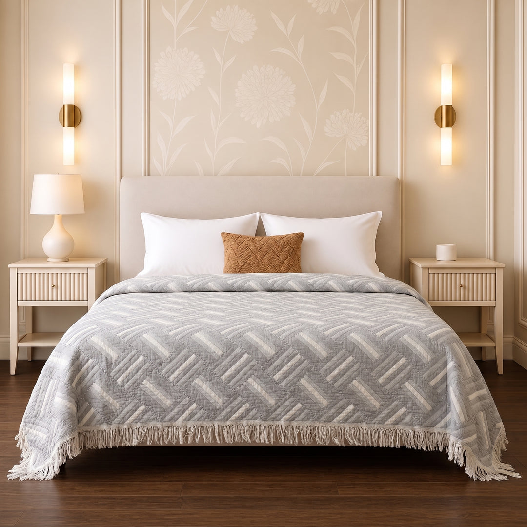 Greena  Double-Faced coverlet - 100% EGYPTIAN COTTON