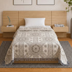Beige with Light Grey Motif
