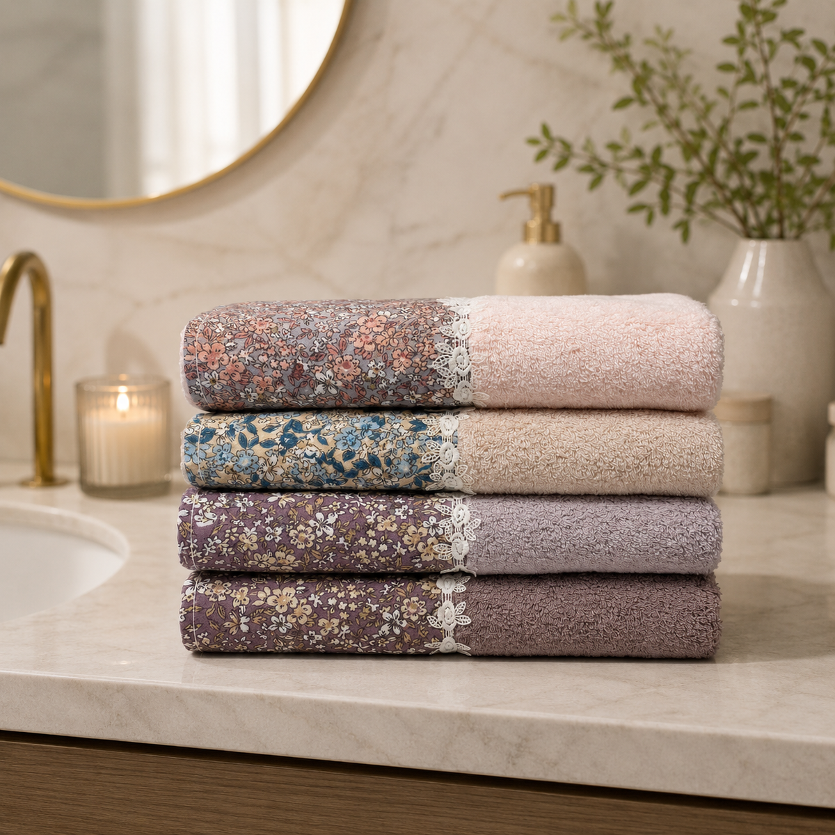 Gameela 100% cotton bundle towels ( 4 pieces ) 60*120