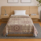 Beige with Brick Red Motif