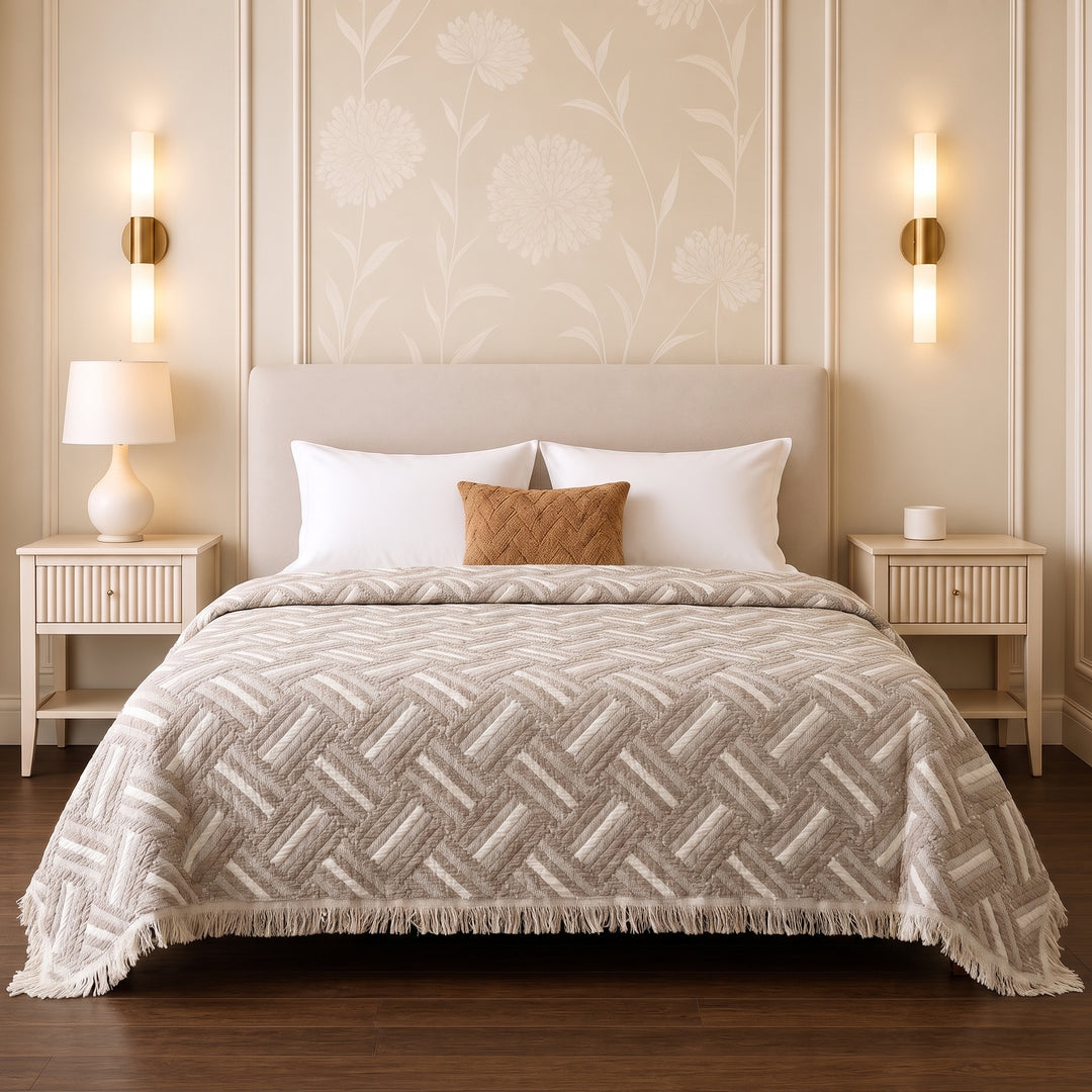 Greena Double-Faced coverlet - 100% EGYPTIAN COTTON