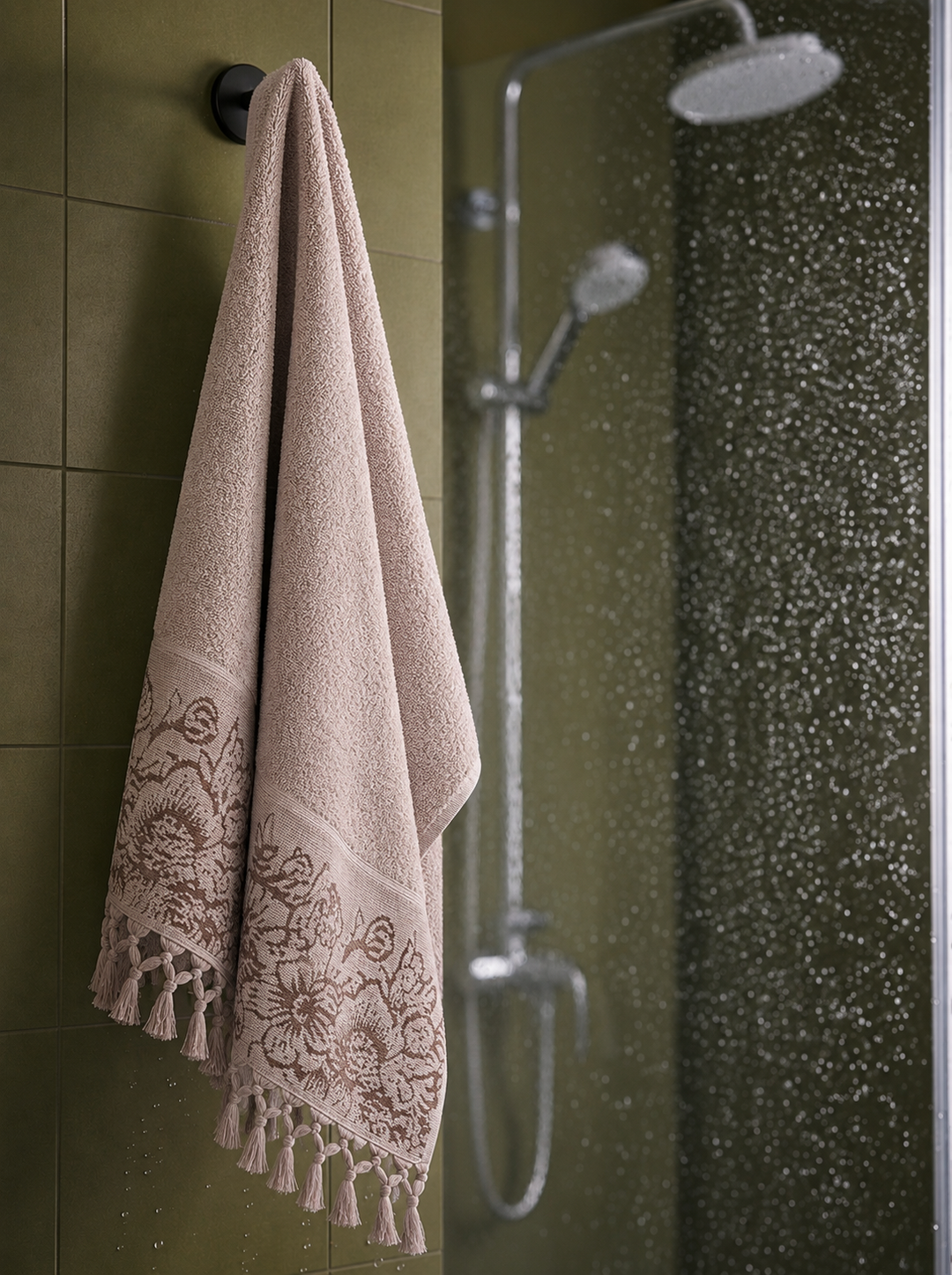فوطة وجه كبيرة Rania 3 – 100% قطن – موف فاتح – 60×120 سم