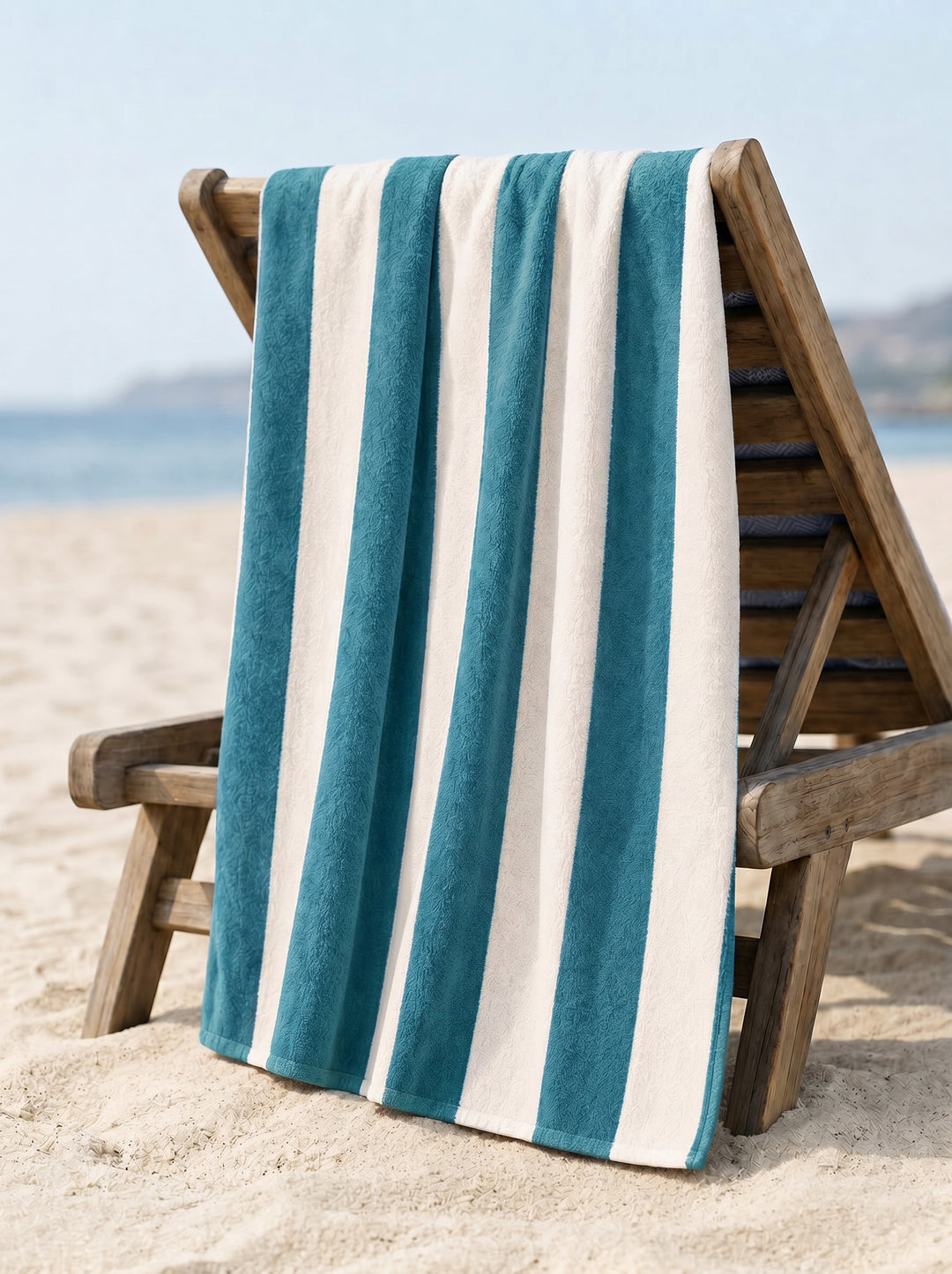 Striped beach towel ( Olive )