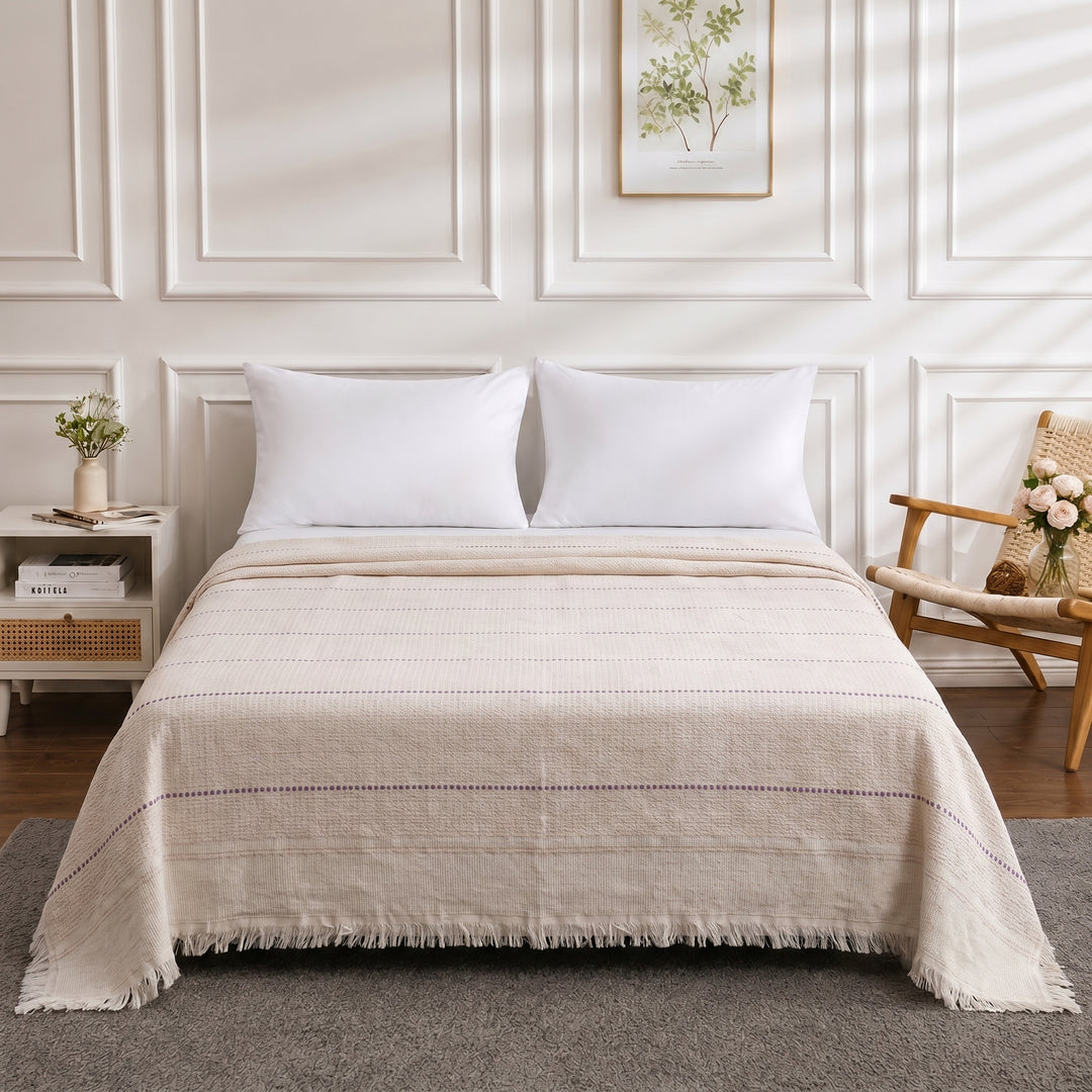 Angela 100% pure cotton coverlet