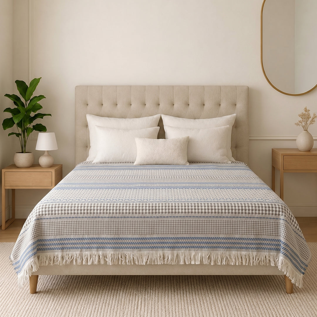 Mixed cotton coverlet