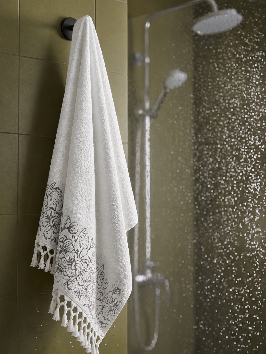Rania 3 100% cotton large face towel — white — 60×120 cm — product image 1