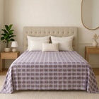 Light Mauve with Dark Grey Stripes