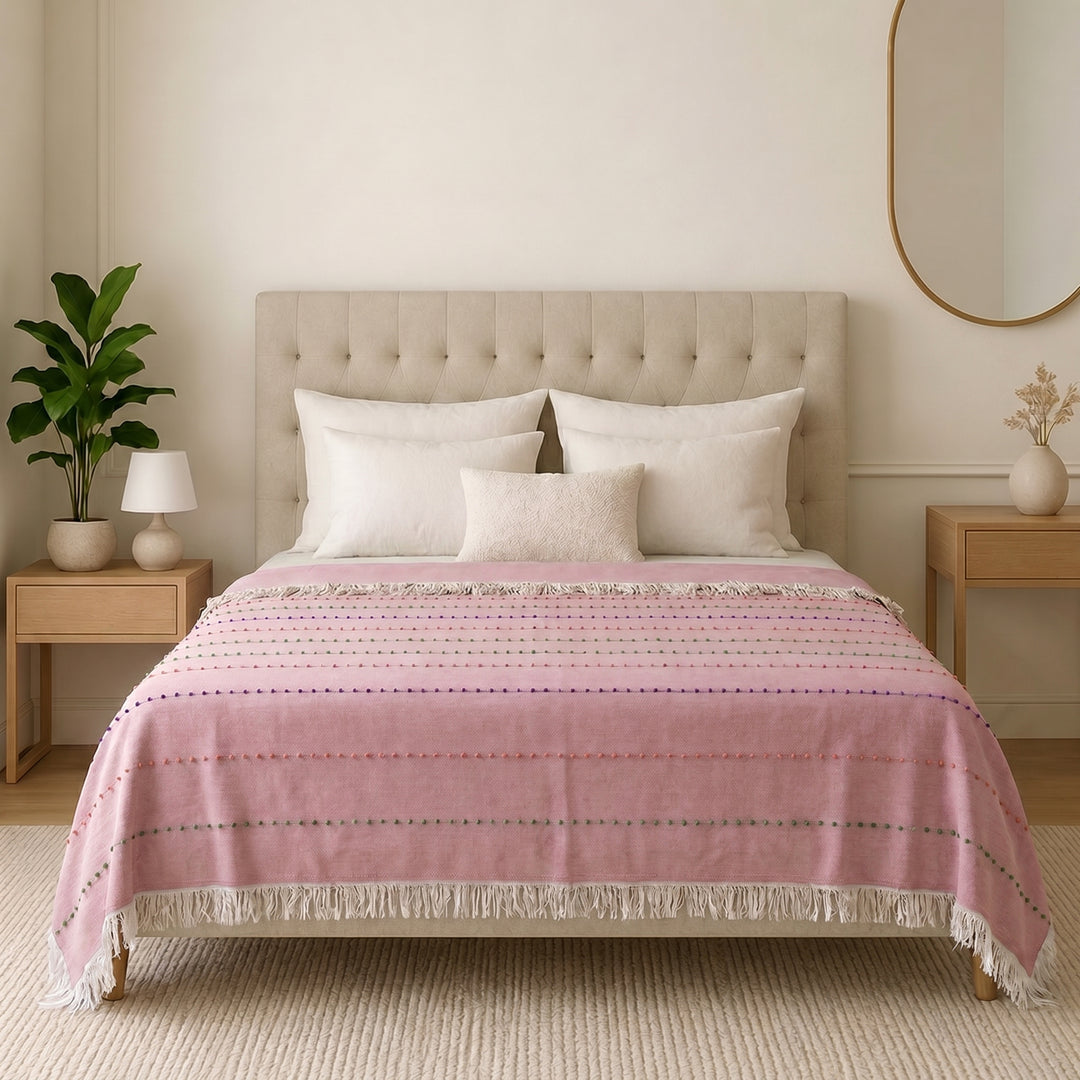 Mixed cotton coverlet
