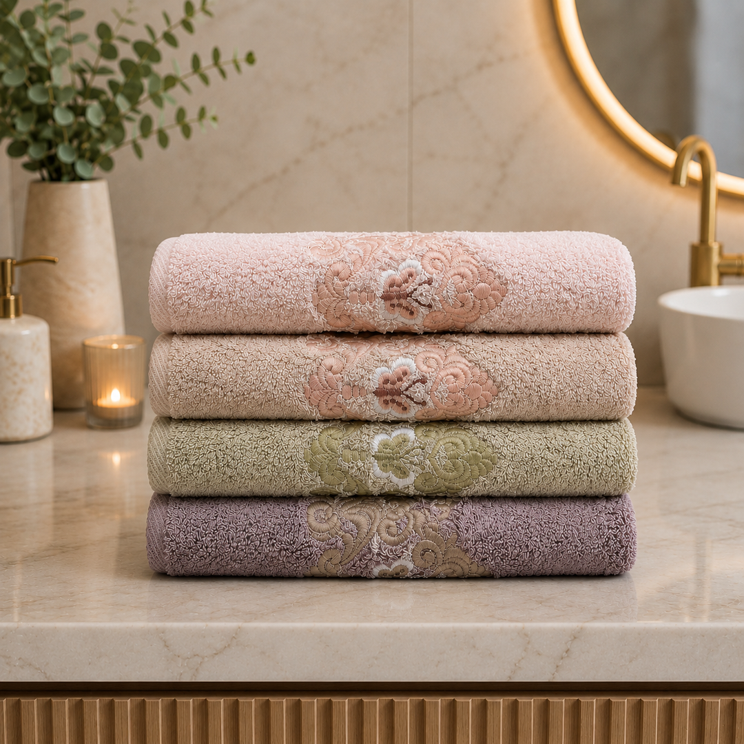 Farasha  100% cotton Bundle Towels ( 4 pieces ) 60*120