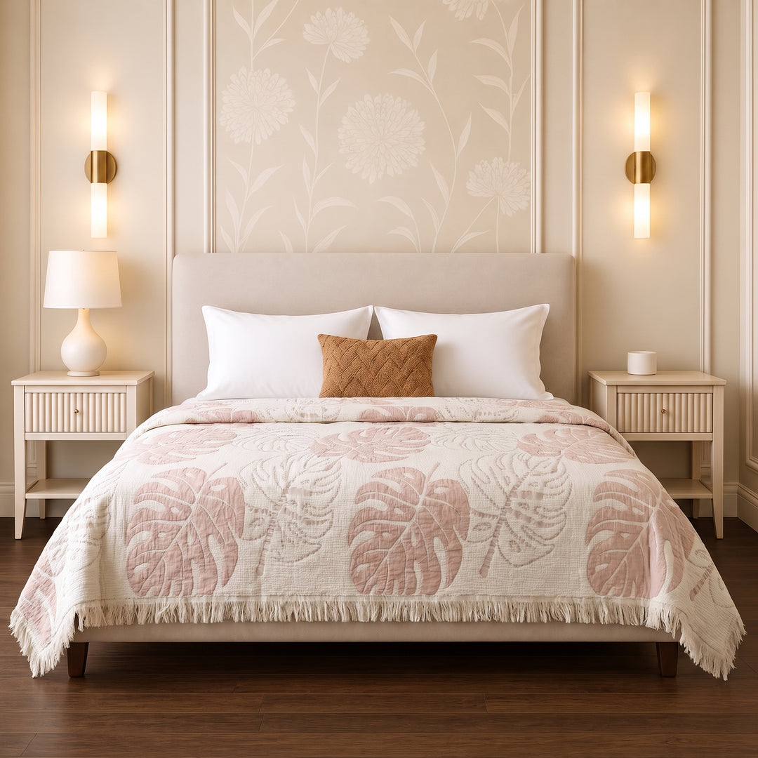Ginger Double-Faced coverlet - 100% EGYPTIAN COTTON