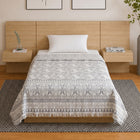 Light Beige with Light Grey, Dark Grey & Beige Motif