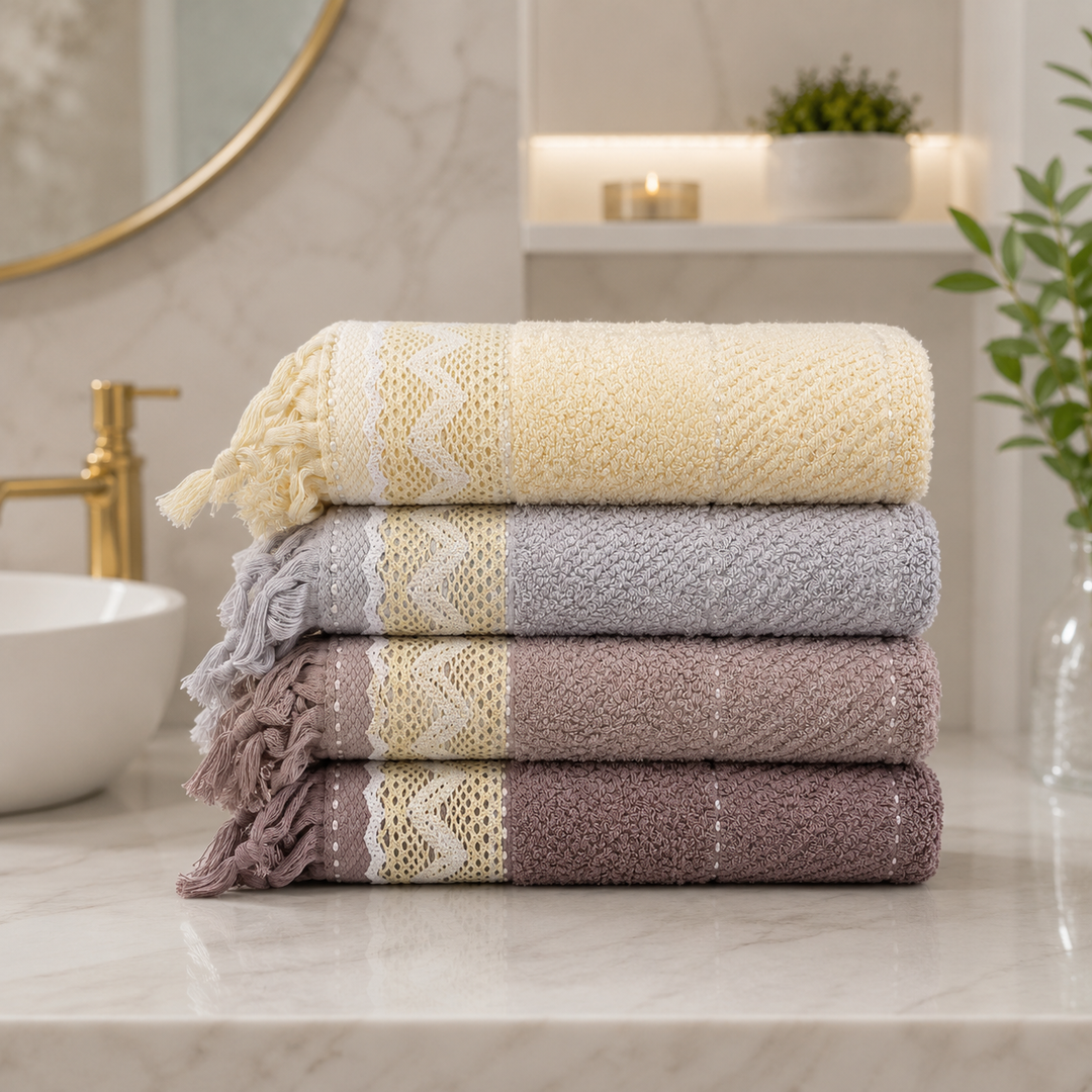 LINDA 100% cotton Bundle Towels ( 4 pieces ) 60*120