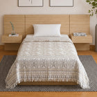 Light Beige with Light Grey Motif