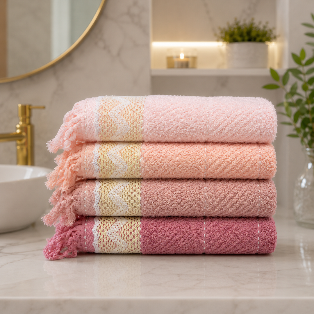 LINDA 100% cotton Bundle Towels ( 4 pieces ) 60*120