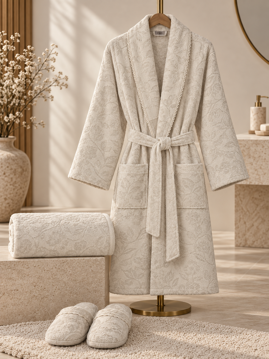 Kahrman 100% cotton bathrobe set — 4 pieces — product image 1