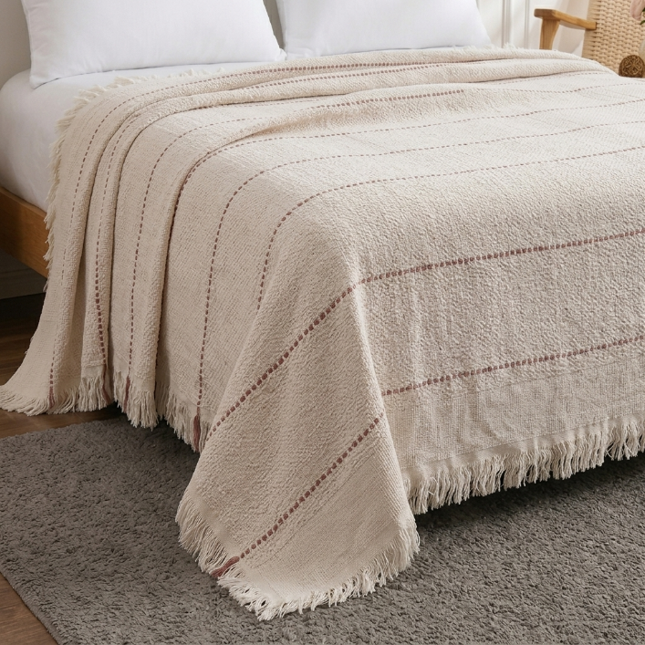 Angela 100% pure cotton coverlet
