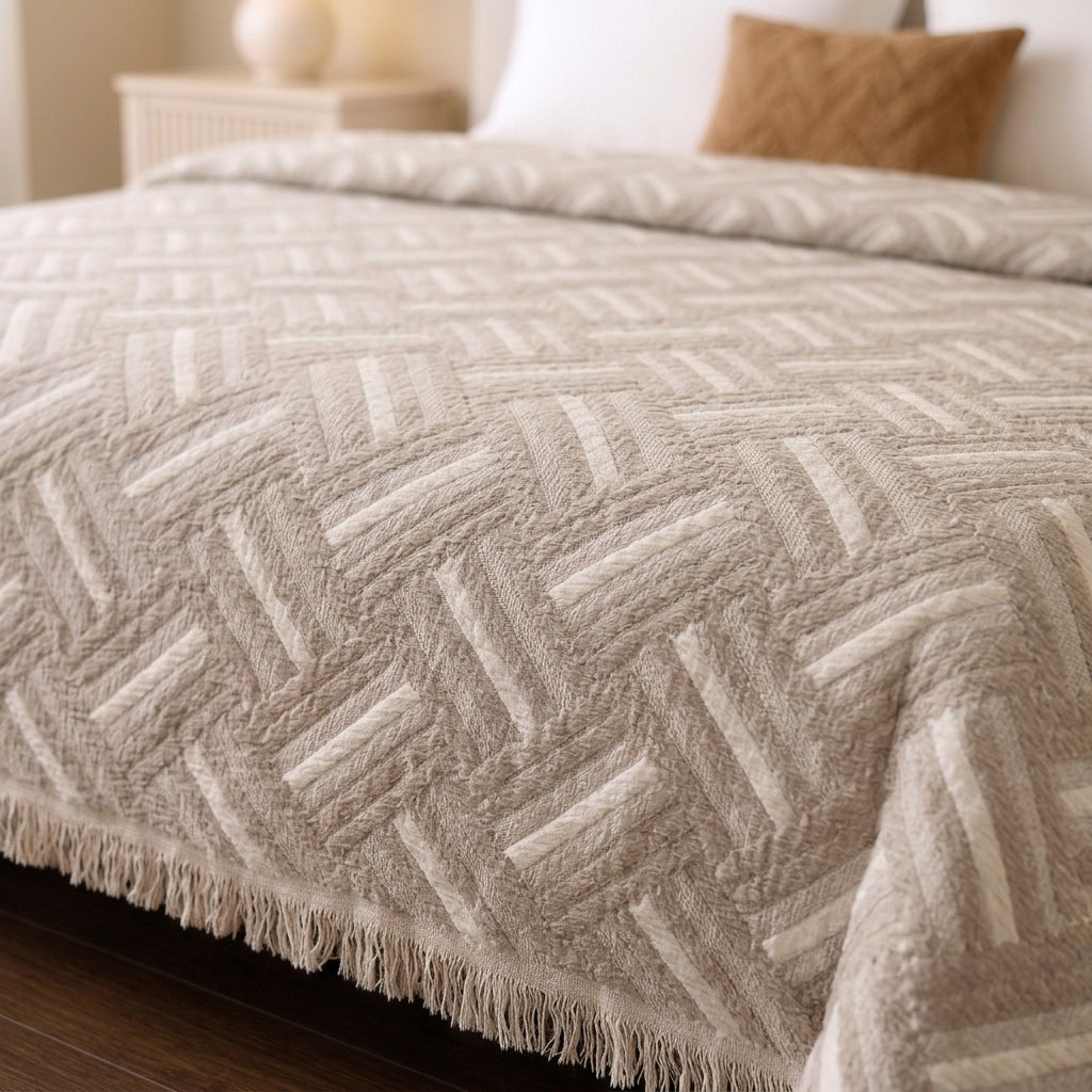 Greena Double-Faced coverlet - 100% EGYPTIAN COTTON