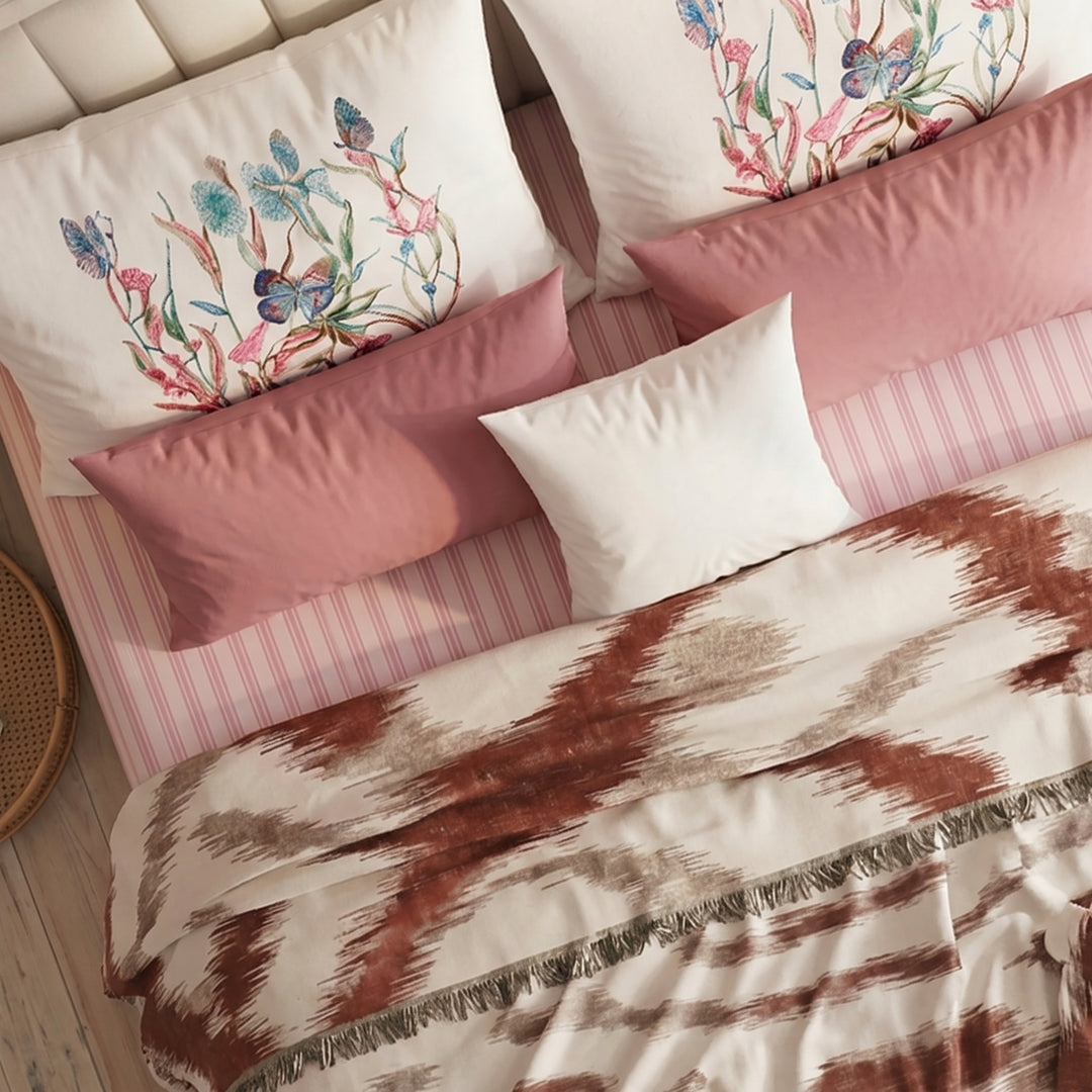 Loor 5 pieces coverlet ( Brick red )
