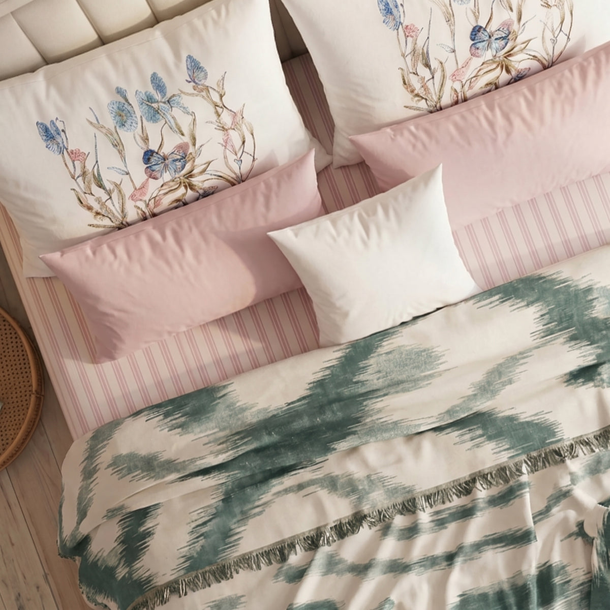 Loor 5 pieces coverlet ( mint green )