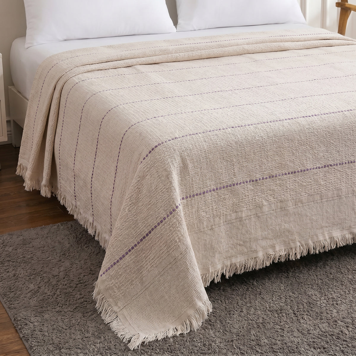 Angela 100% pure cotton coverlet