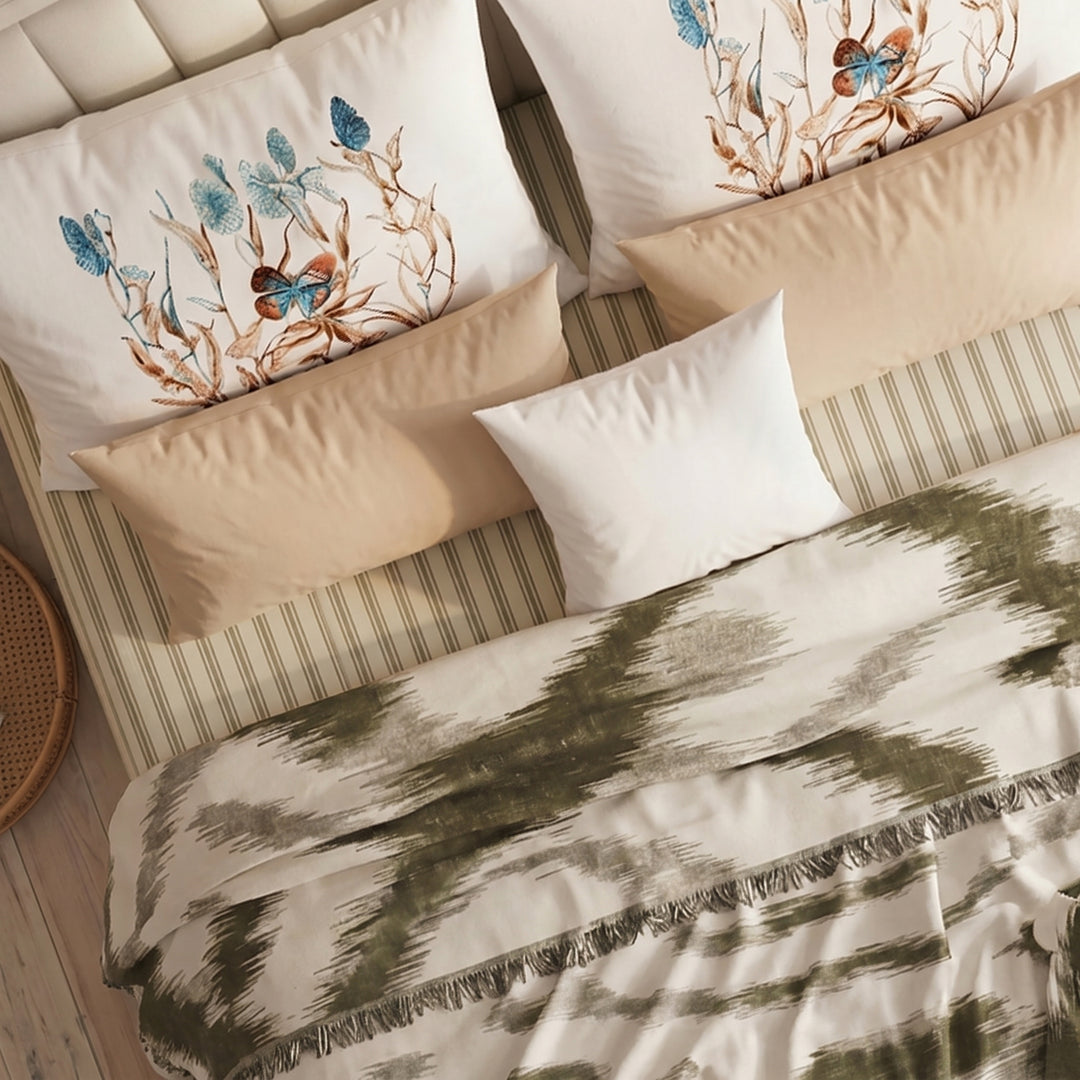Loor 5 pieces coverlet ( Dark olive )