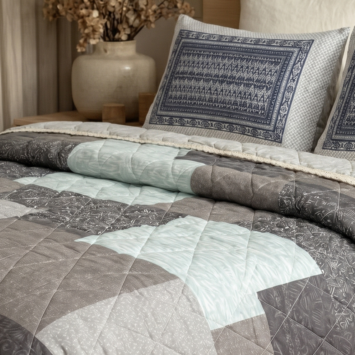 Nesta printed coverlet set (3 pieces )