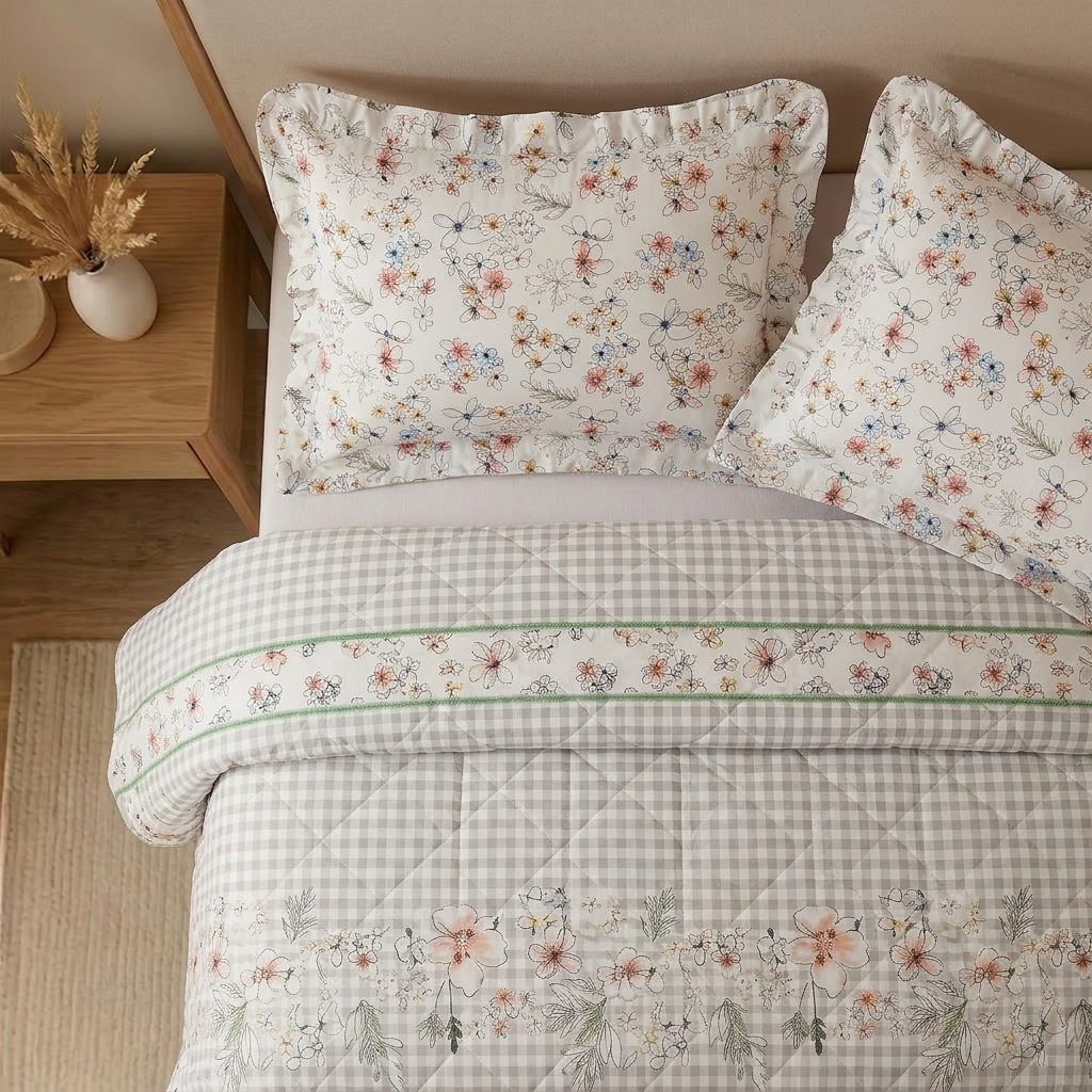 Dilara printed coverlet 3 pieces (summer duvit )
