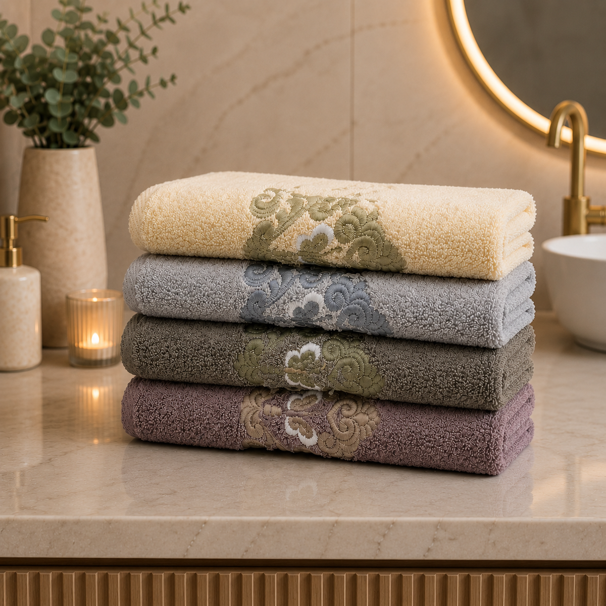 Farasha  100% cotton bundle towels ( 4 pieces ) 70*140