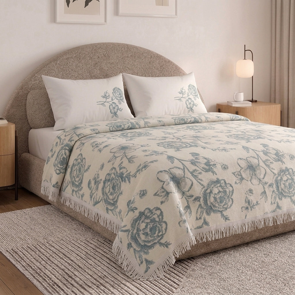 Jory 100% pure cotton bed cover 3pcs