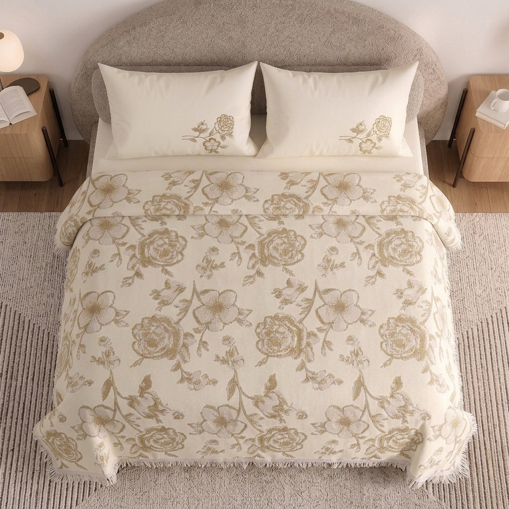 Jory 100% pure cotton bed cover 3pcs