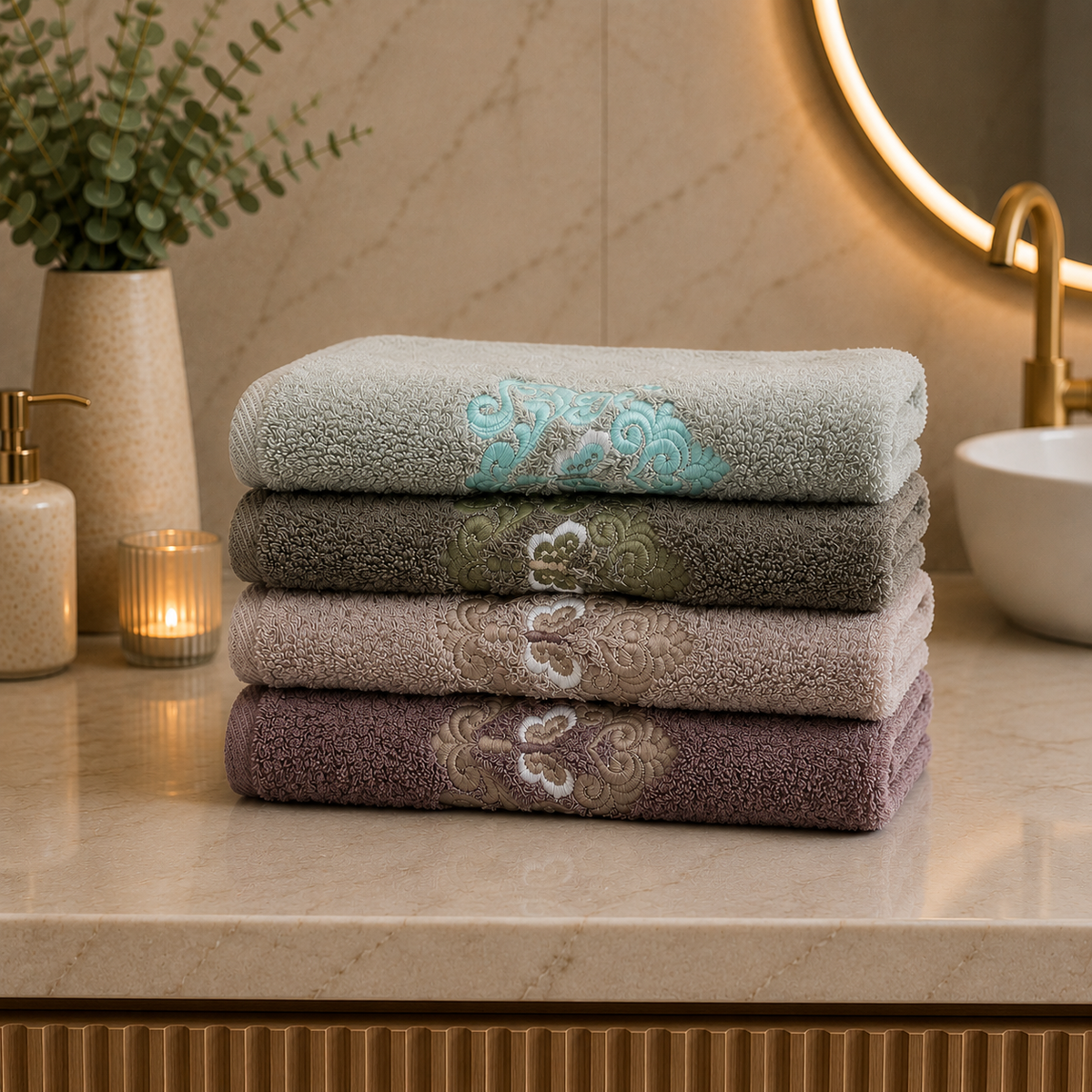 Farasha  100% cotton bundle towels ( 4 pieces ) 60*120
