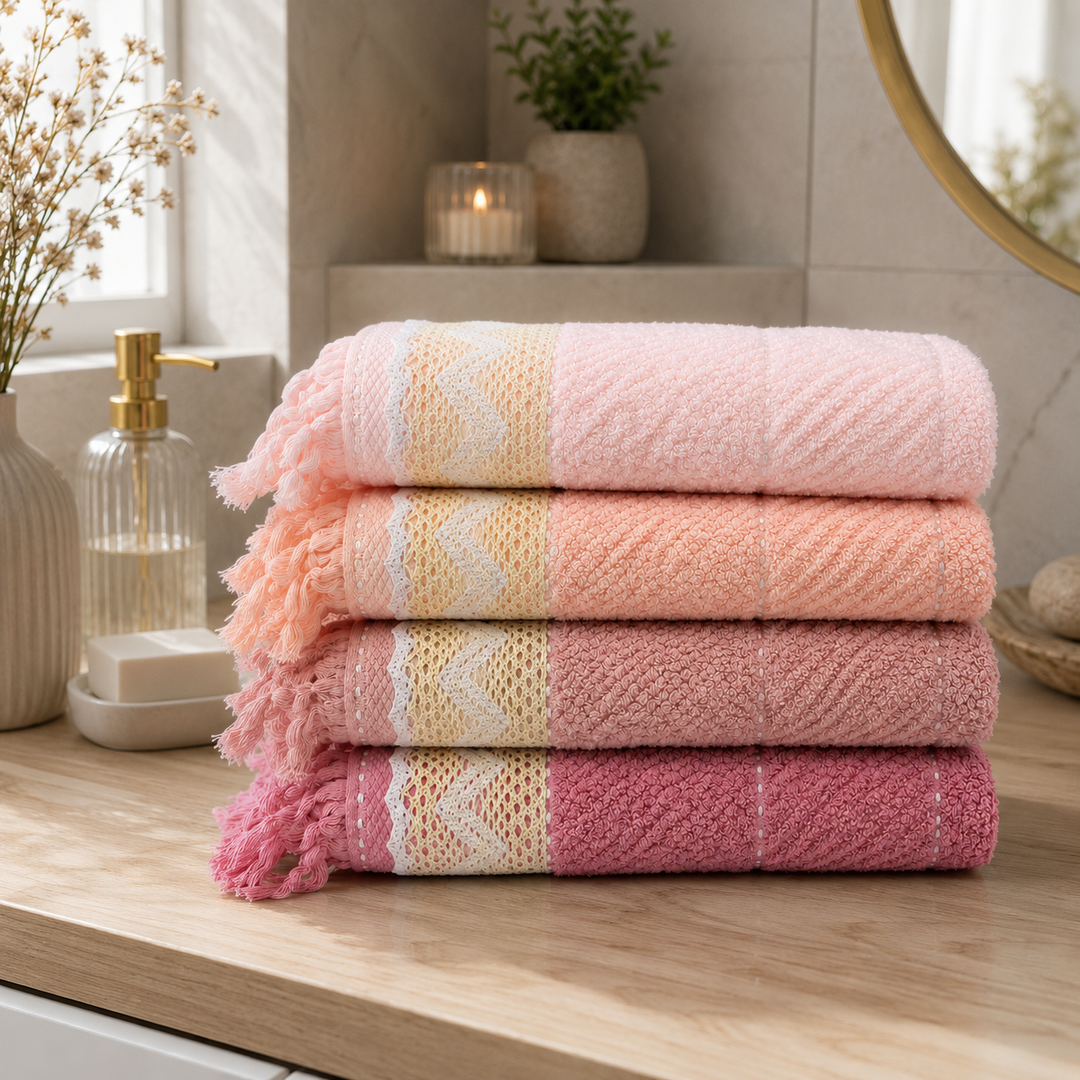 LINDA 100% cotton Bundle Towels ( 4 pieces ) 60*120