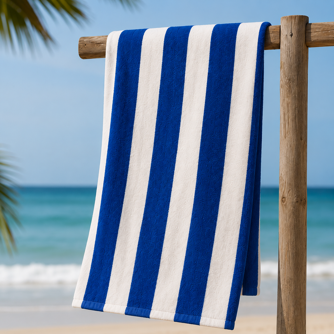Striped beach towel ( Blue )