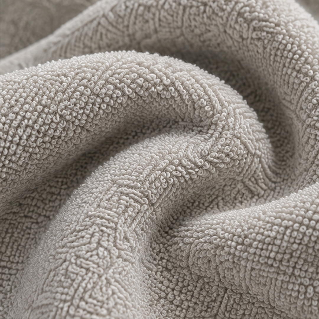 Rania 3 100% Cotton Towel — Light Grey — 3 Sizes — product image 4