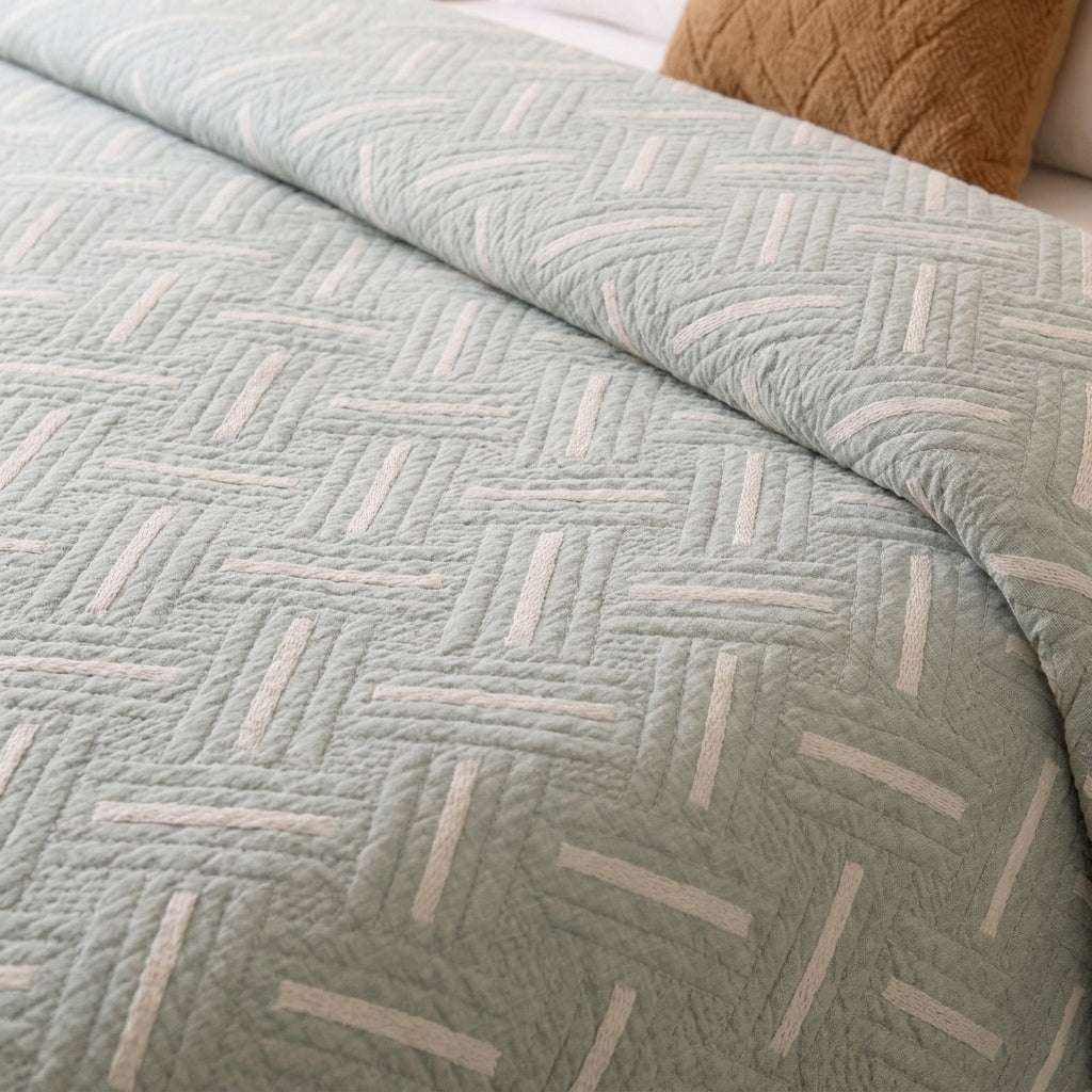 Greena Double-Faced coverlet - 100% EGYPTIAN COTTON