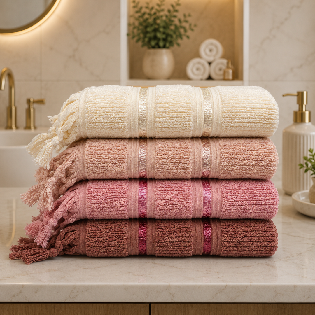 609 100% cotton Bundle Towels ( 4 pieces )