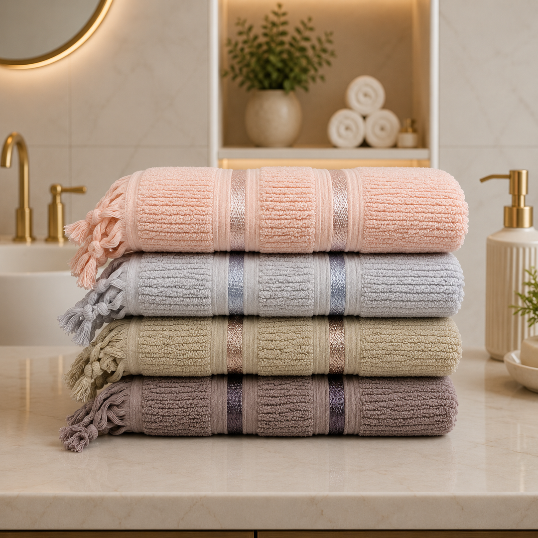 609 100% cotton Bundle Towels ( 4 pieces )