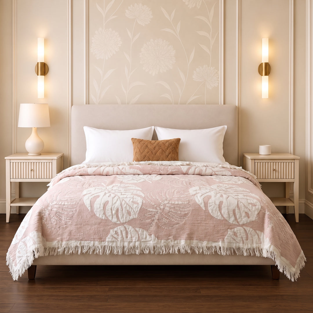 Ginger Double-Faced coverlet - 100% EGYPTIAN COTTON