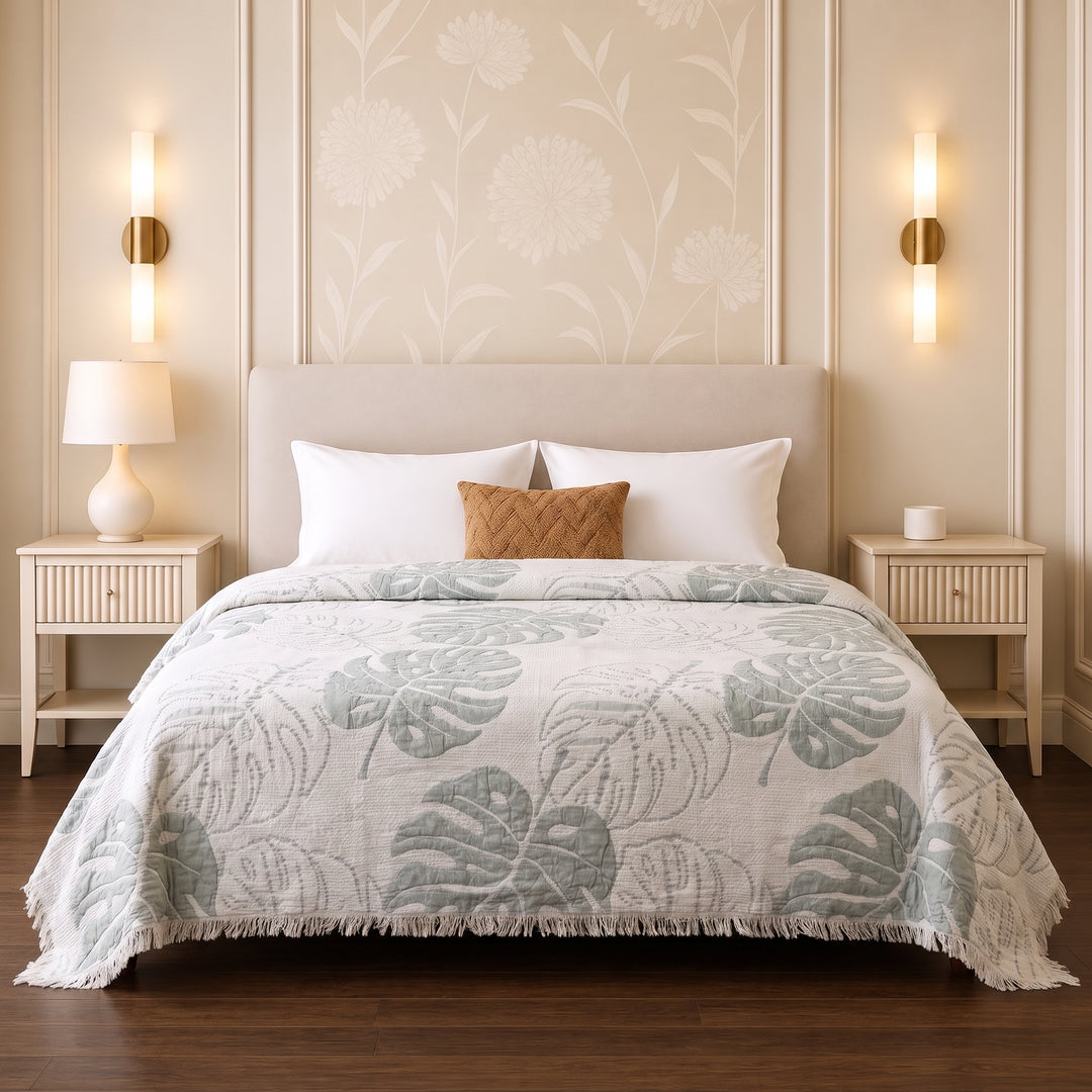 Ginger Double-Faced coverlet - 100% EGYPTIAN COTTON