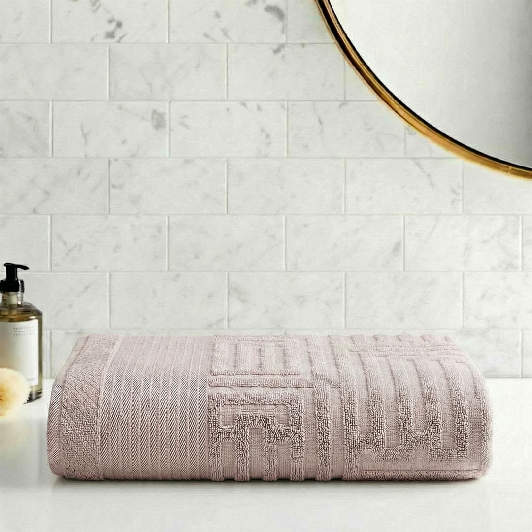 Maze Light mauve regular face towel