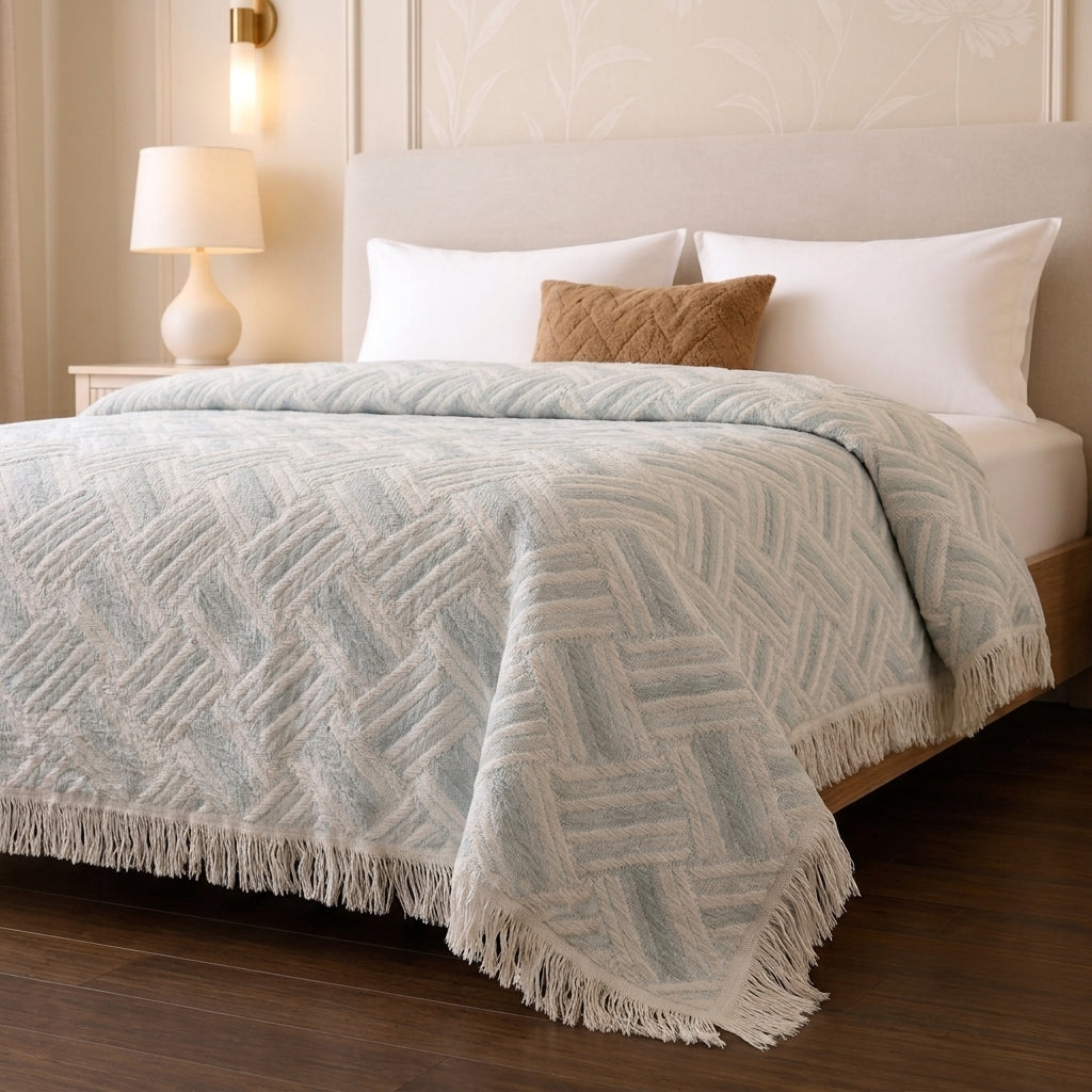 Greena Double-Faced coverlet - 100% EGYPTIAN COTTON