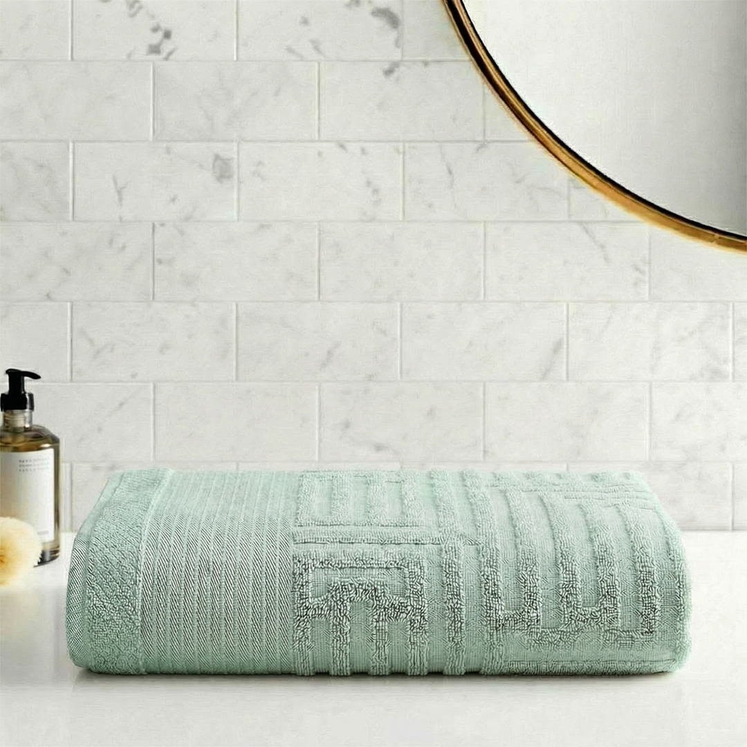 Maze Mint green regular face towel
