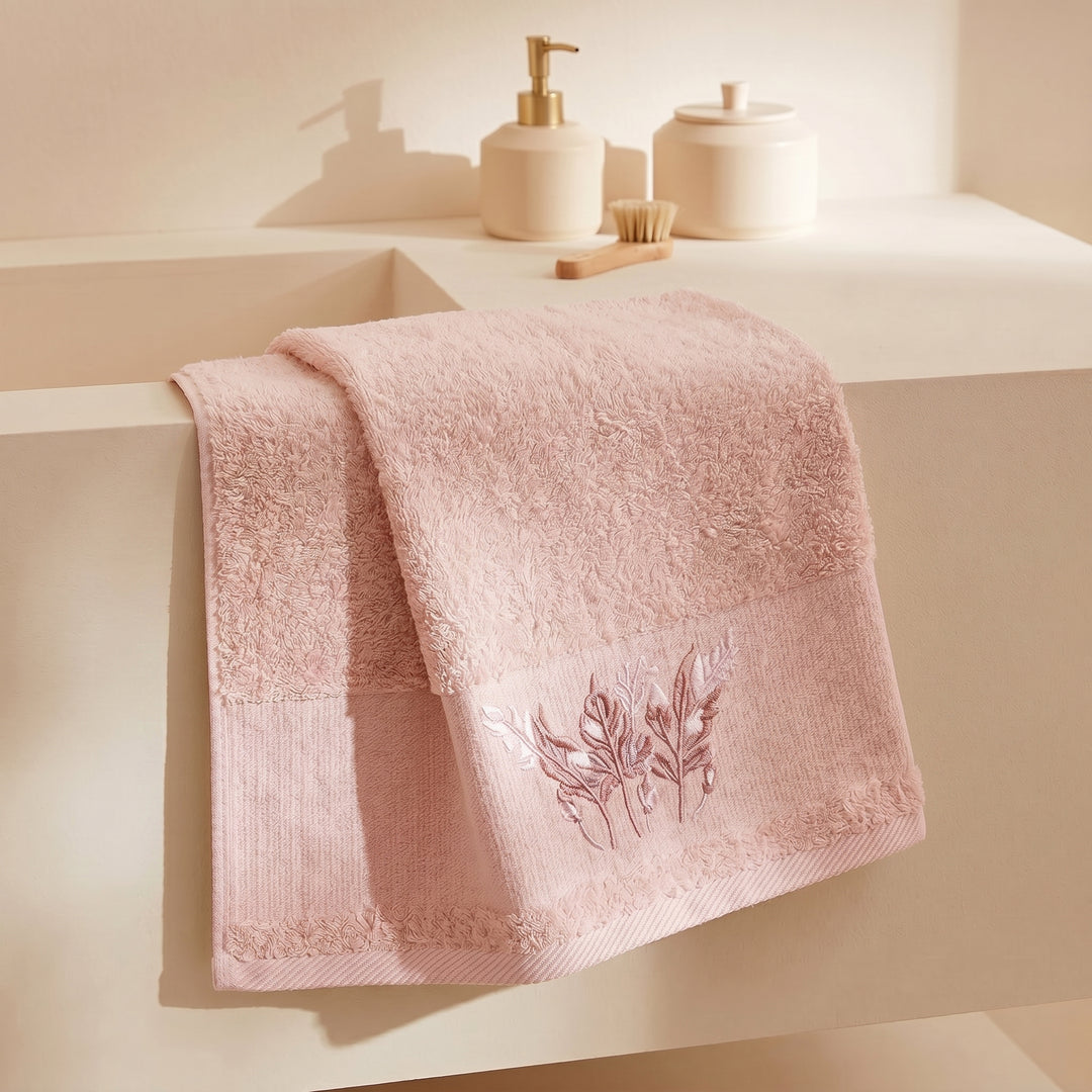 Leen half bath towel ( Light cashmere )