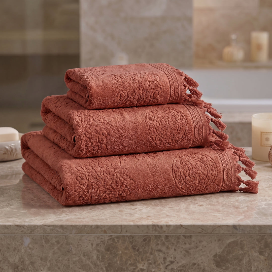 Mawga 3-Piece Towel Set — Brick Red